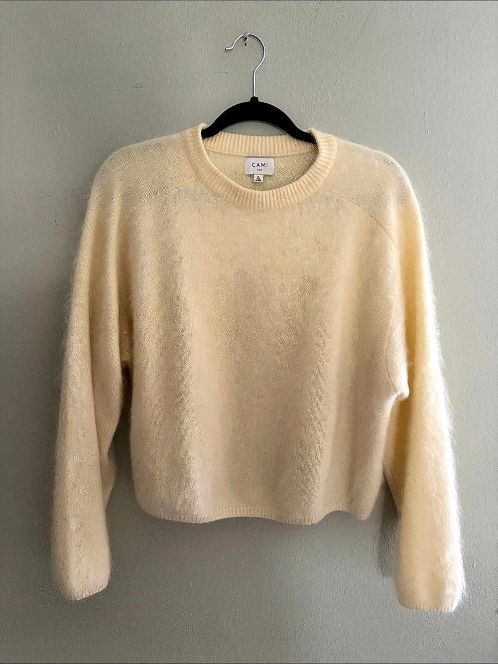CAMI NYC Niall Cashmere Sweater yellow. Small